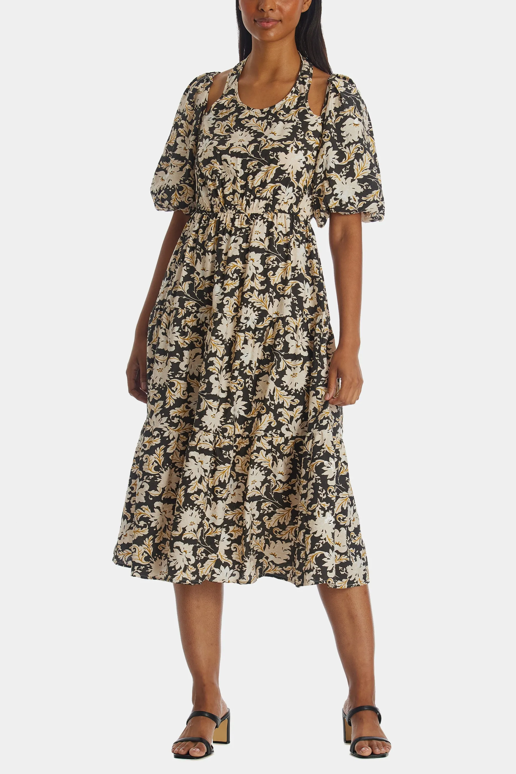 Cut Out Halter Floral Print Midi Dress sold by Lord & Taylor