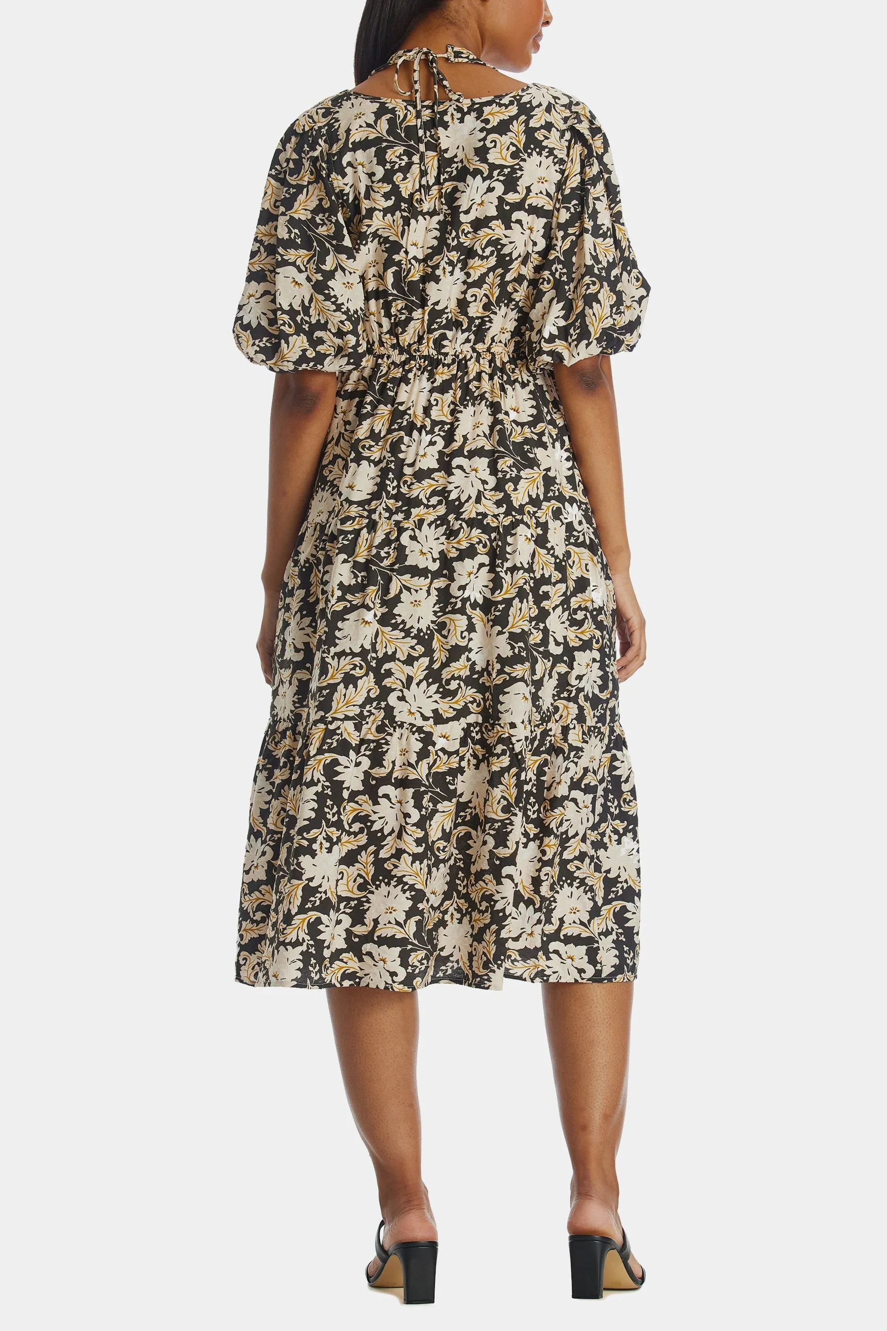 Cut Out Halter Floral Print Midi Dress sold by Lord & Taylor product image thumbnail 2