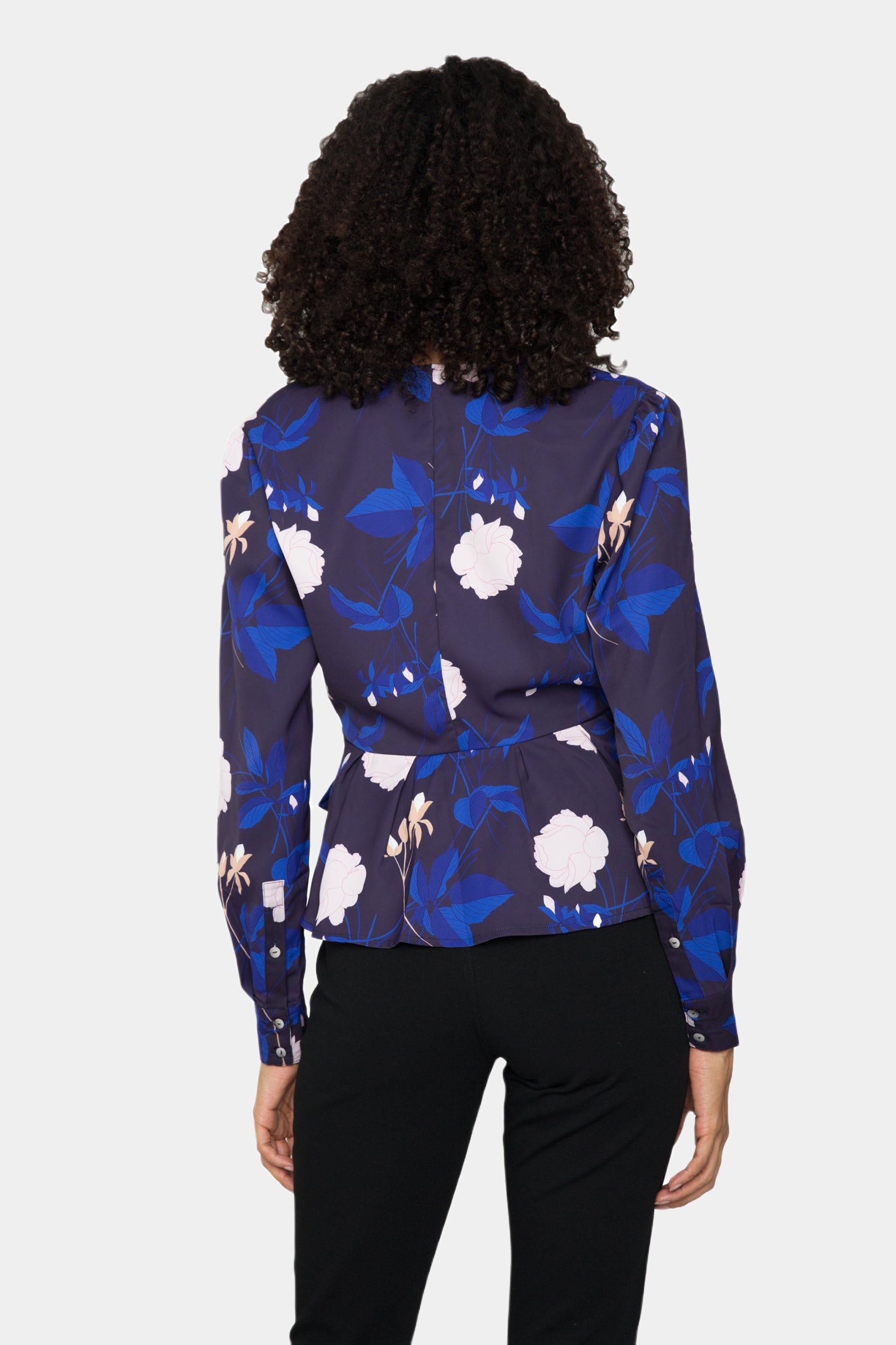 Elise Floral-Print Tie Long Sleeve Blouse sold by Lord & Taylor product image thumbnail 4