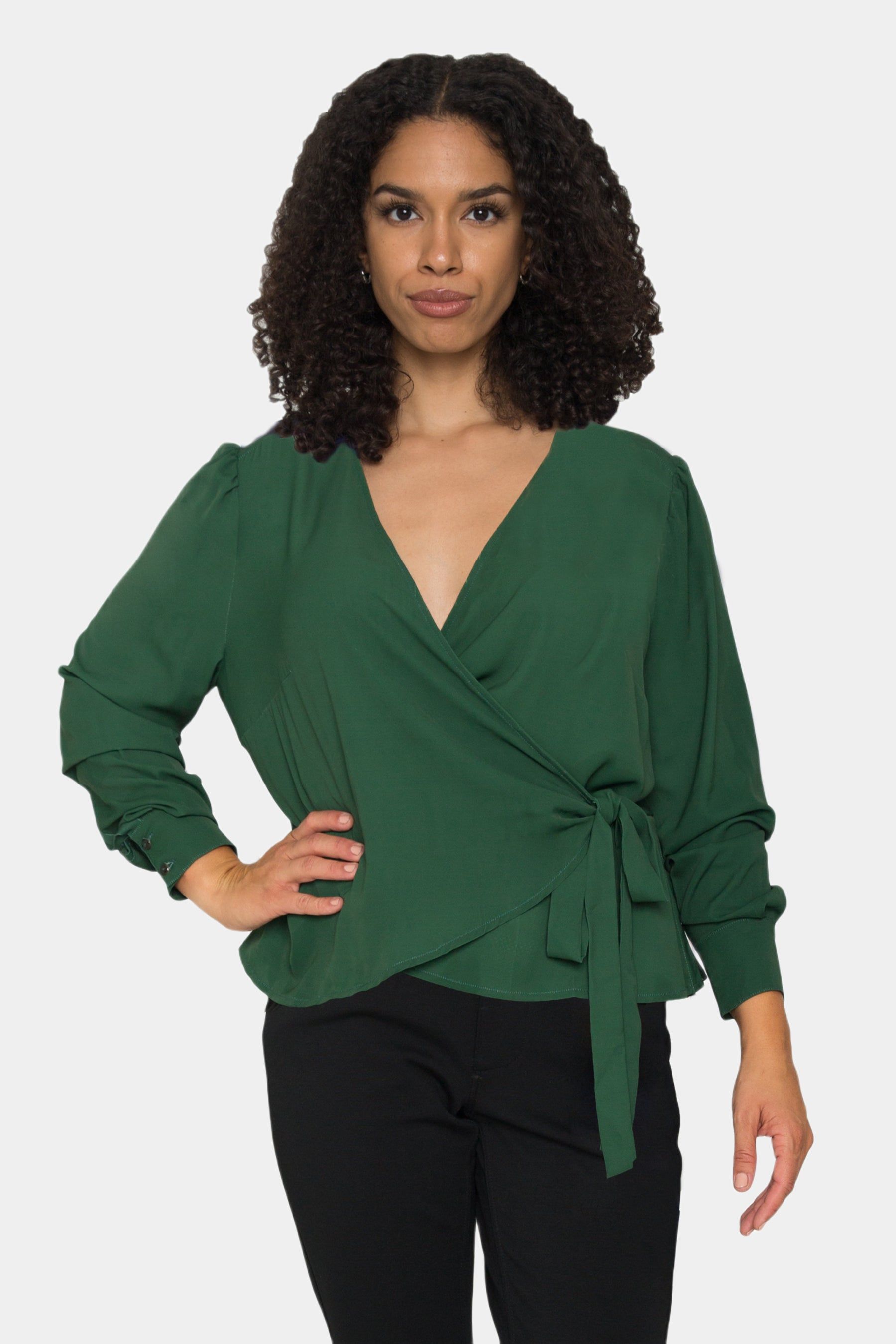 Elise Floral-Print Tie Long Sleeve Blouse sold by Lord & Taylor