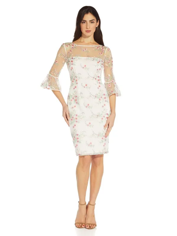 Embroidered Bell Sleeve Dress sold by Lord & Taylor