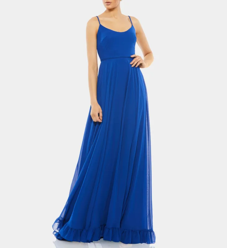 Sleeveless Scoop Neck Ruffled Hem Gown sold by Lord & Taylor