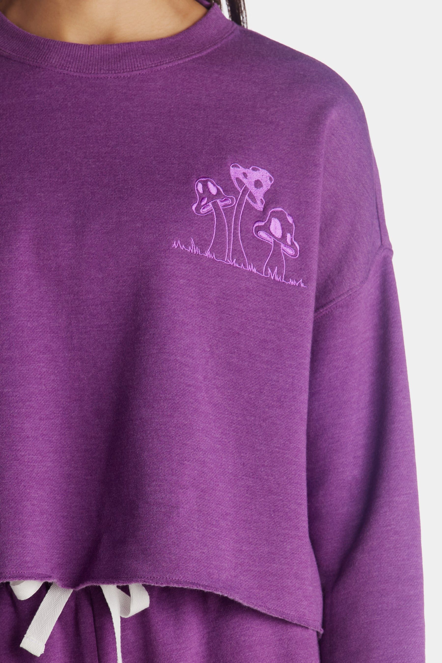 Embroidered Mushroom Fleece Sweatshirt sold by Lord & Taylor product image thumbnail 3