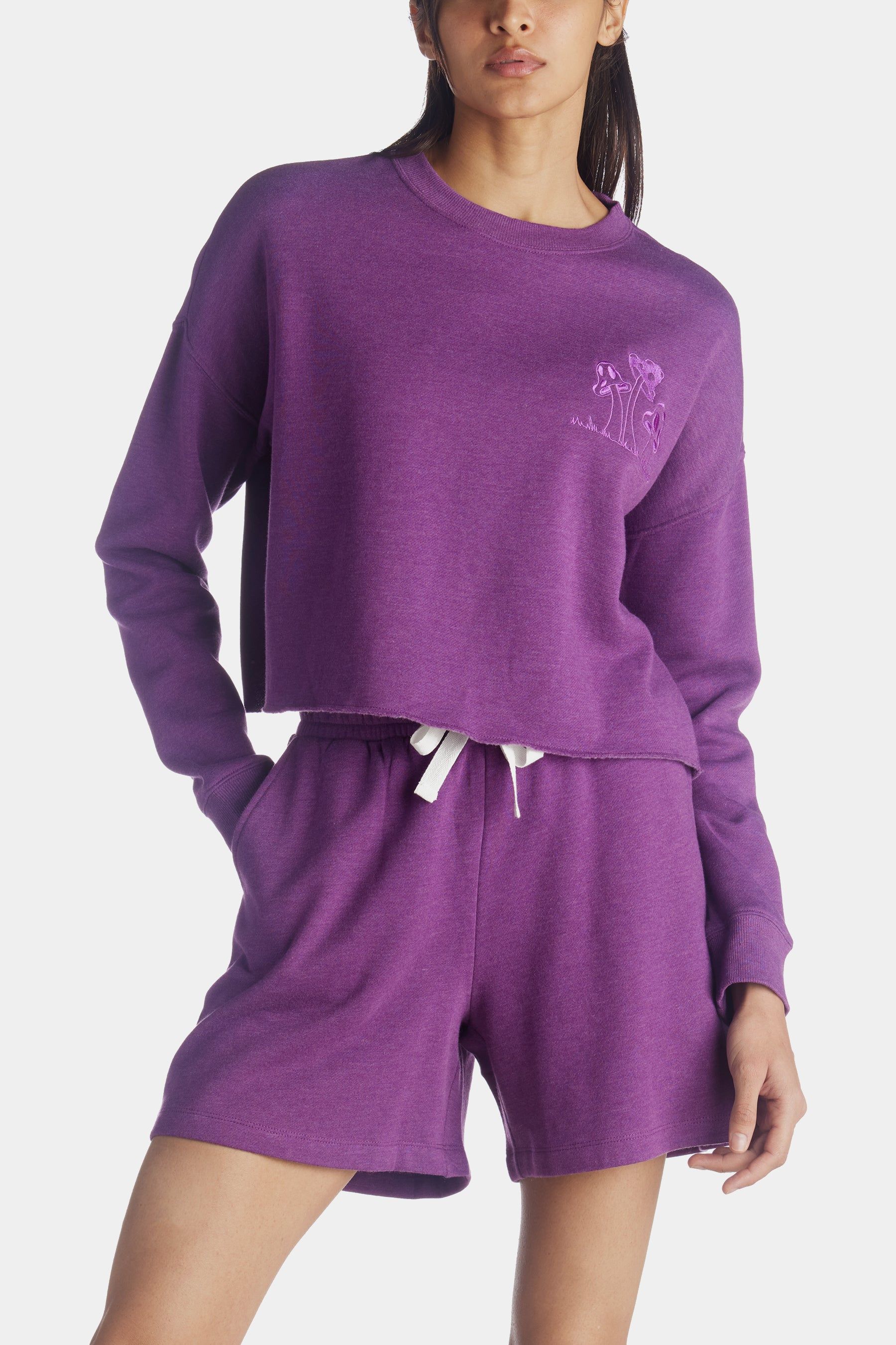 Embroidered Mushroom Fleece Sweatshirt sold by Lord & Taylor