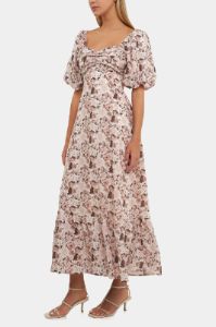Linen Floral Maxi Dress sold by Lord & Taylor