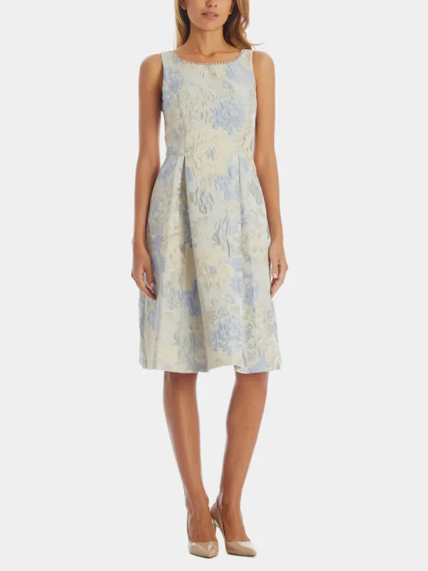 Floral Jacquard Fit And Flare Dress sold by Lord & Taylor