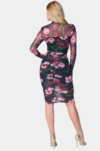 Printed Ruched Midi Dress sold by Lord & Taylor