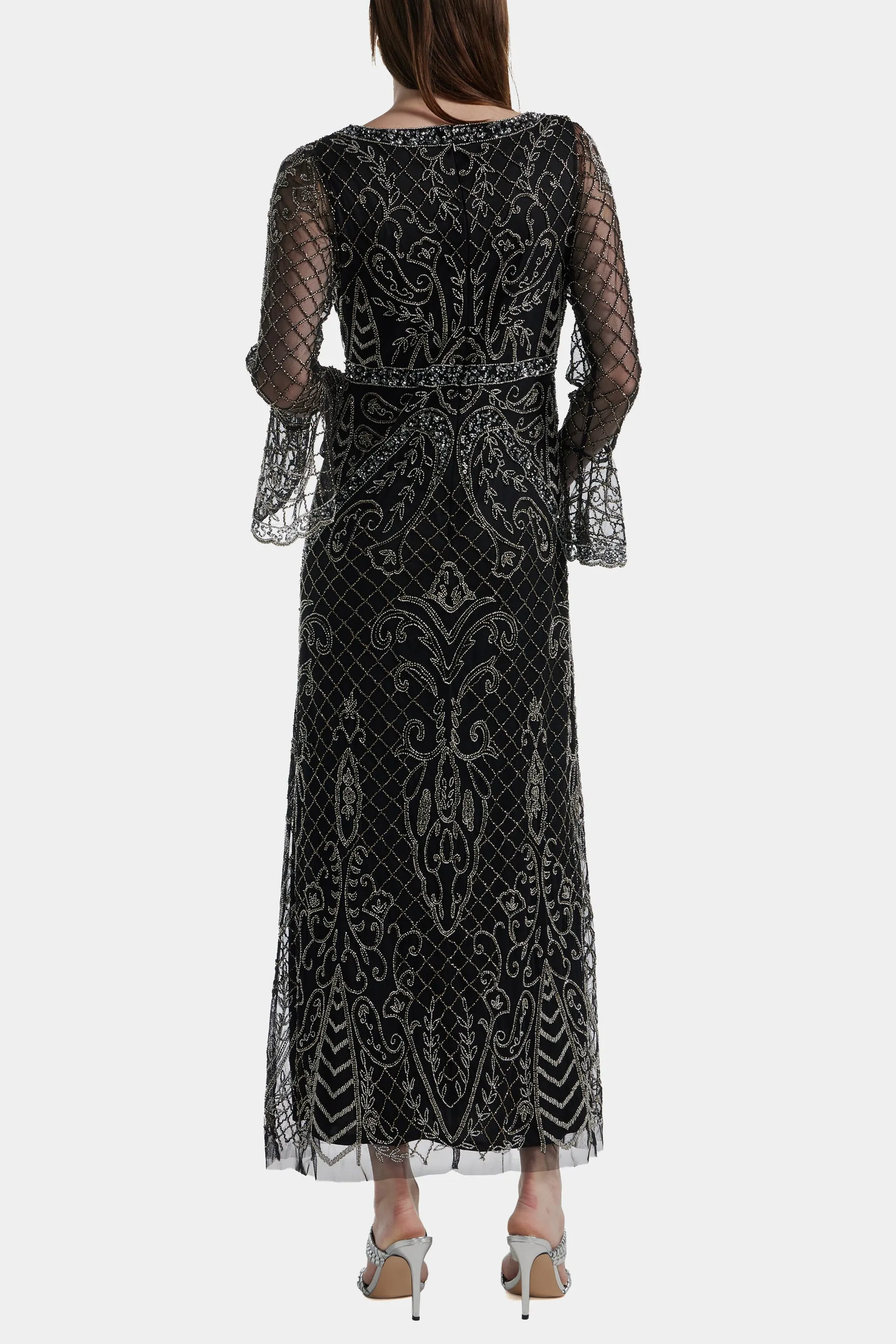 Bell Sleeve Beaded Long Dress sold by Lord & Taylor product image thumbnail 2