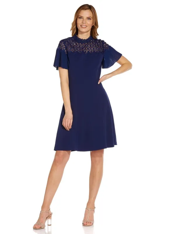 Crepe Fit And Flare Dress sold by Lord & Taylor