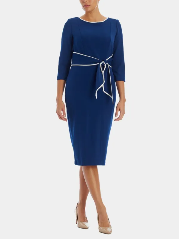 Tipped Crepe Tie Dress sold by Lord & Taylor