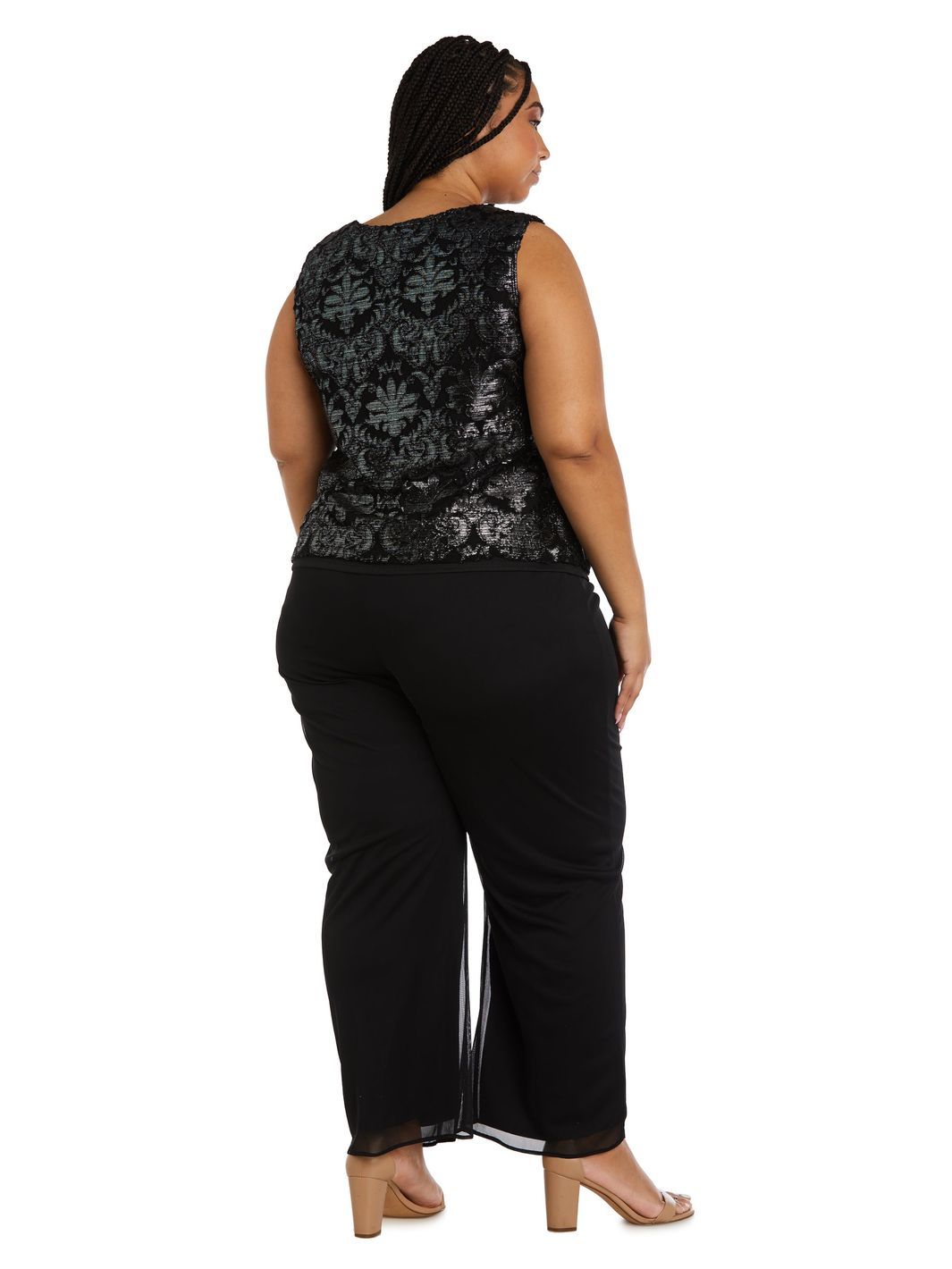 Three-Piece Beaded Neck Duster Pant Set sold by Lord & Taylor product image thumbnail 5