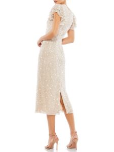 Short Sleeve  Beaded Midi Dress sold by Lord & Taylor