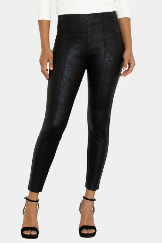 Crackle Coated Knit Reese Seamed Pull-On Leggings sold by Lord & Taylor