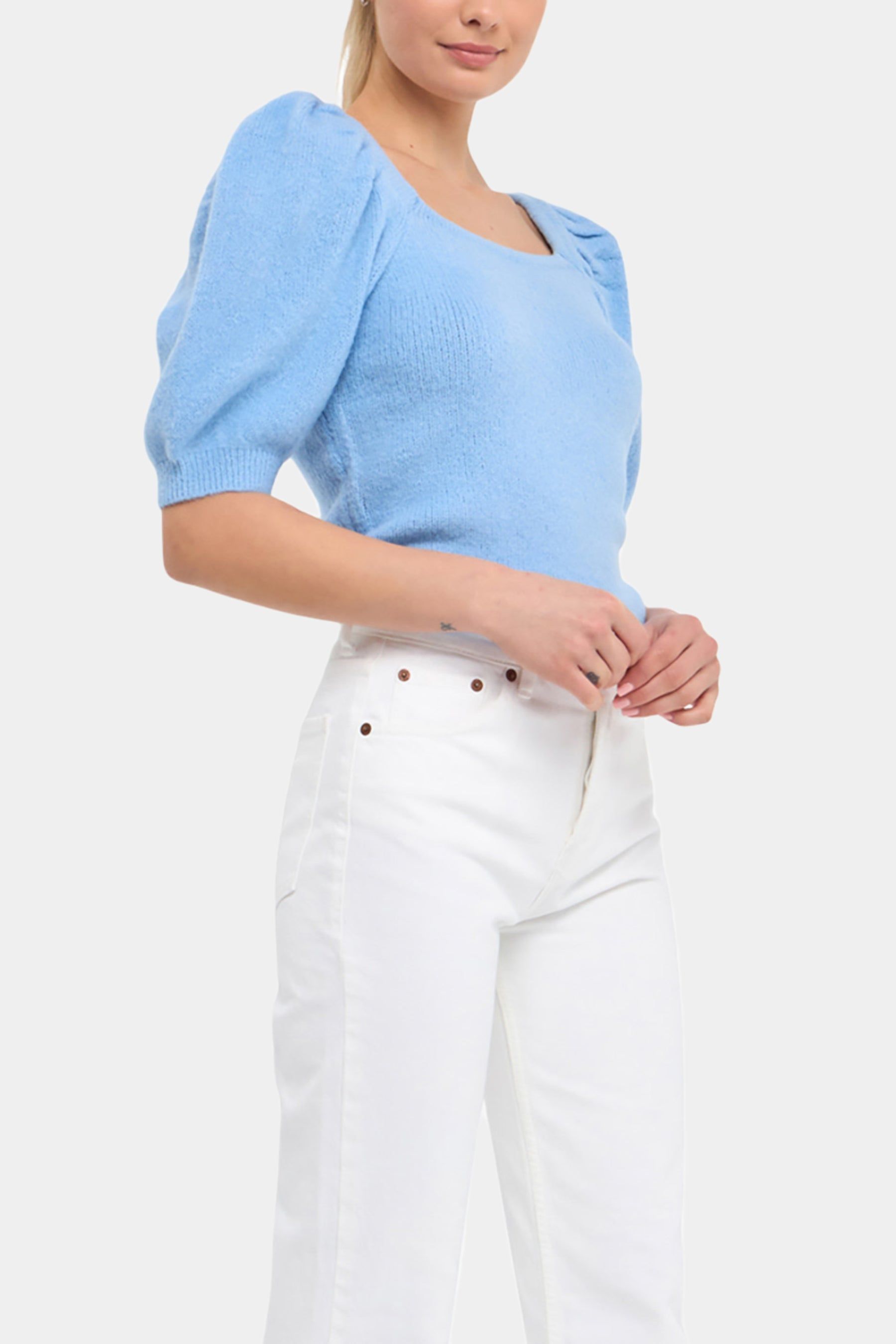 Short Puff Sleeve Sweater sold by Lord & Taylor product image thumbnail 2
