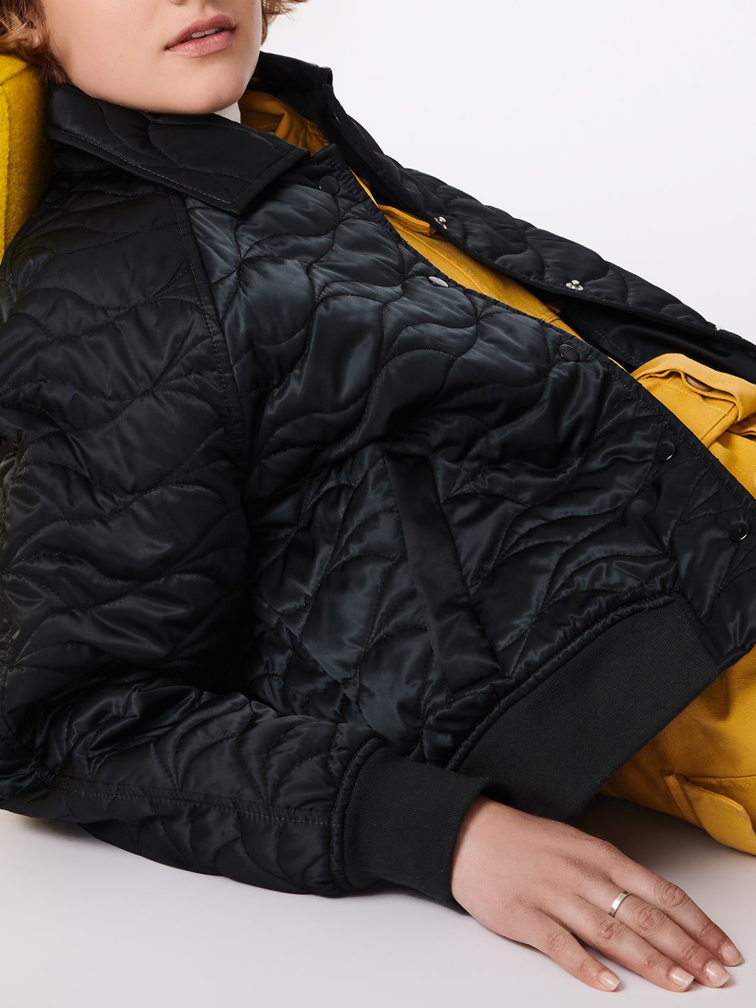 Cropped Bomber Liner Jacket sold by Lord & Taylor product image thumbnail 2