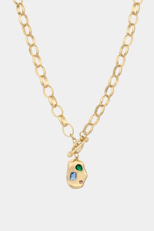 Rainbow Crystal Nugget Necklace sold by Lord & Taylor