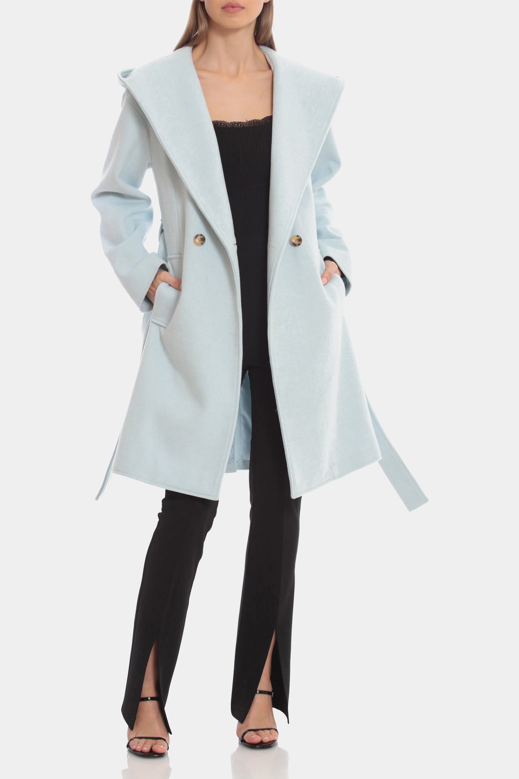 Belted Twill Hooded Robe Coat sold by Lord & Taylor