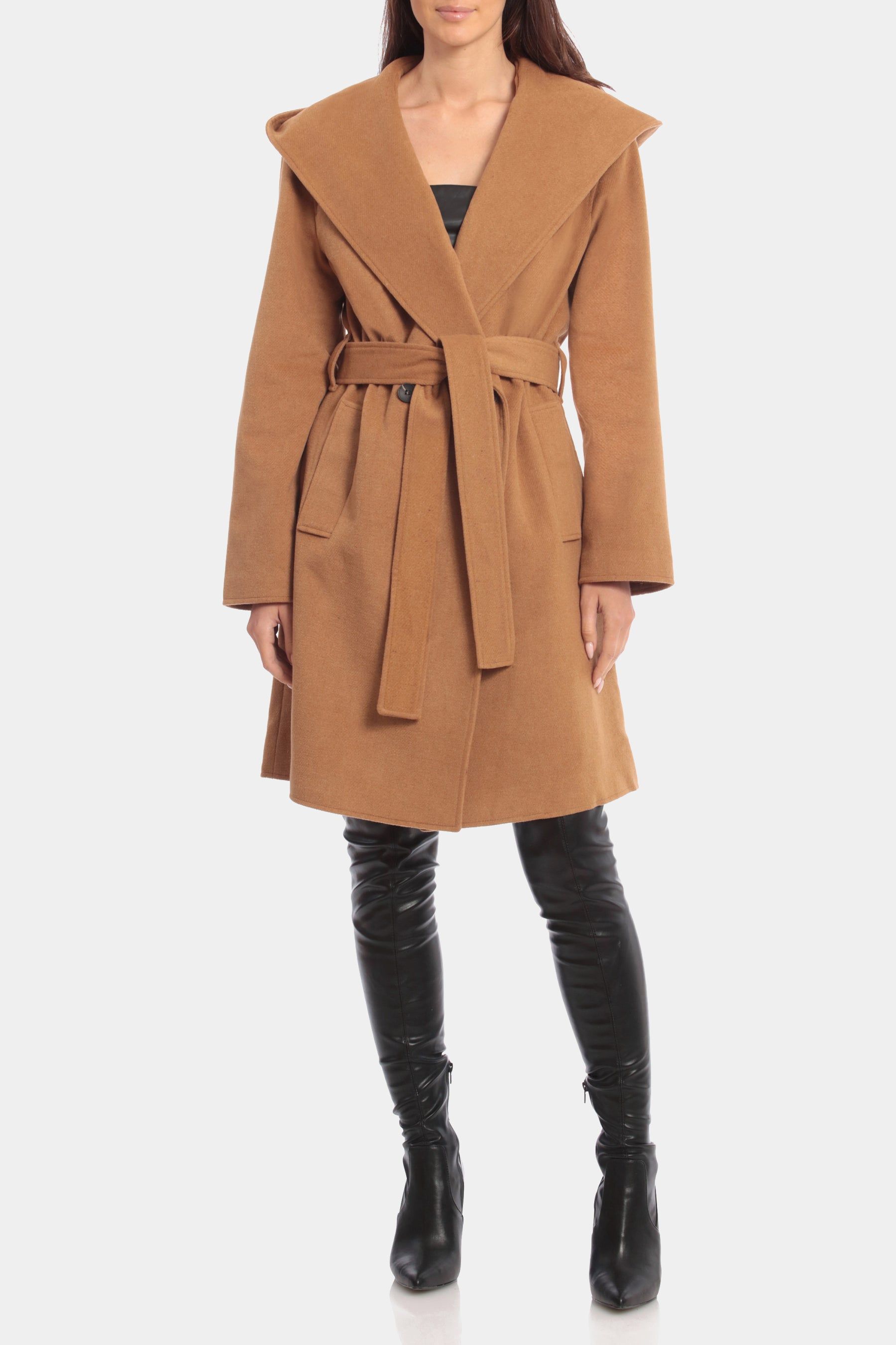 Belted Twill Hooded Robe Coat sold by Lord & Taylor product image thumbnail 5