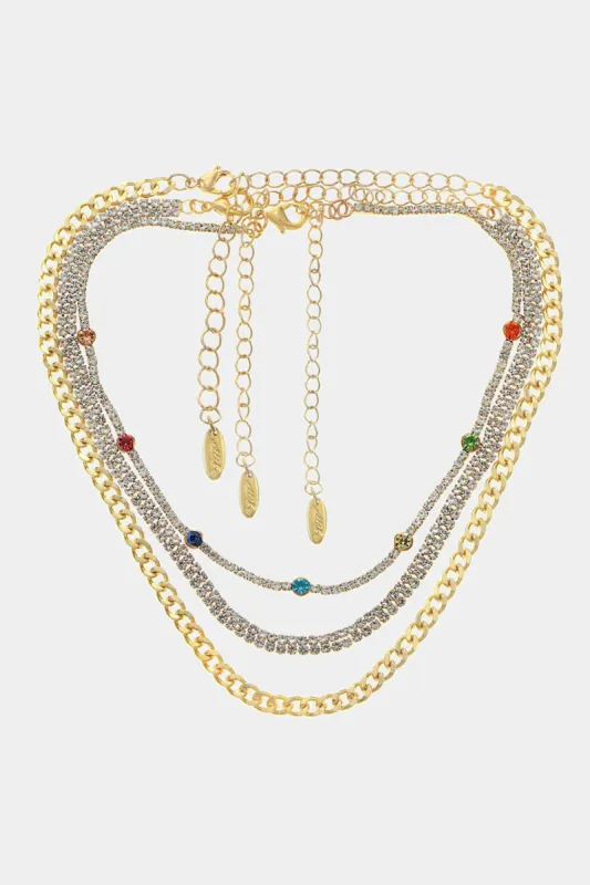 Rainbow & Crystal Necklace Set sold by Lord & Taylor