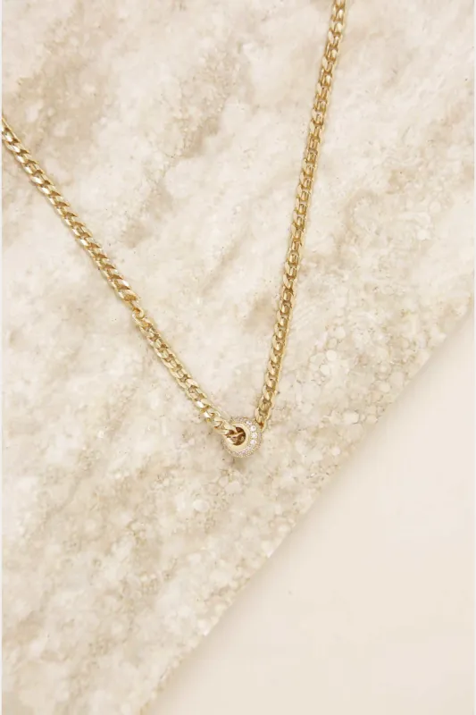 Single Gold Chain And Crystal Bead Necklace sold by Lord & Taylor