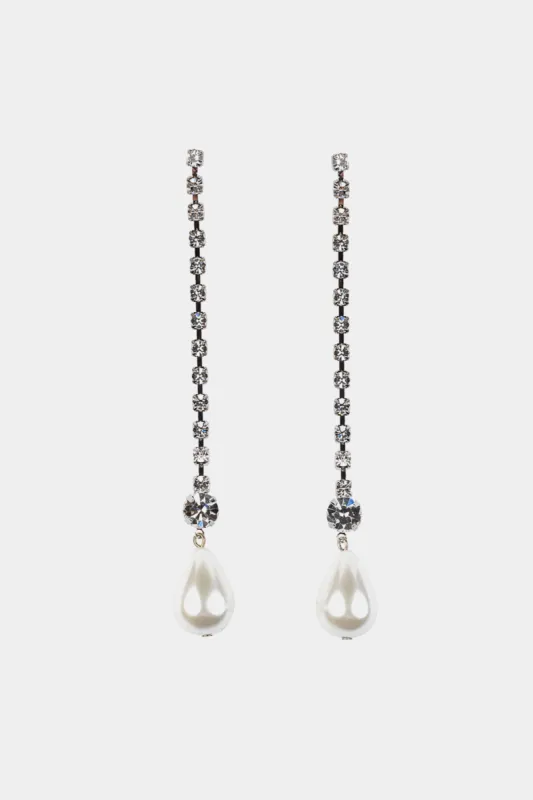 Pearl Drop Rhinestone Earrings sold by Lord & Taylor