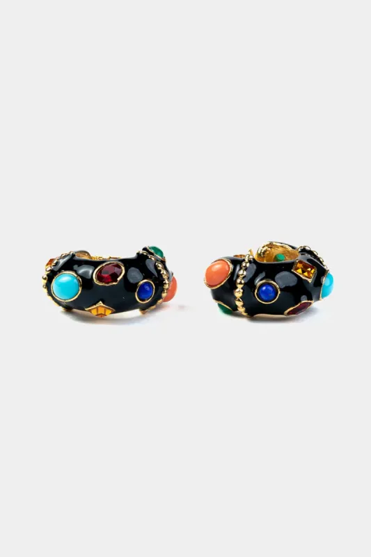 Multicolored Gemstone Hoop Earrings sold by Lord & Taylor