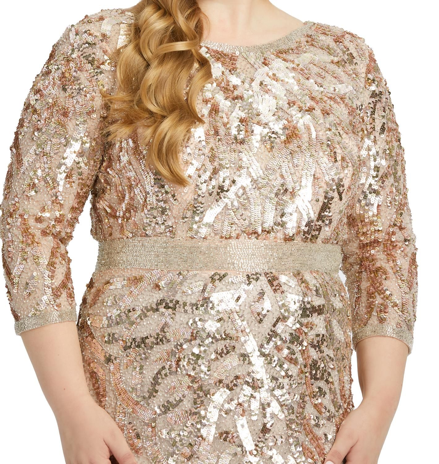 Long Sleeve Column Gown sold by Lord & Taylor product image thumbnail 3