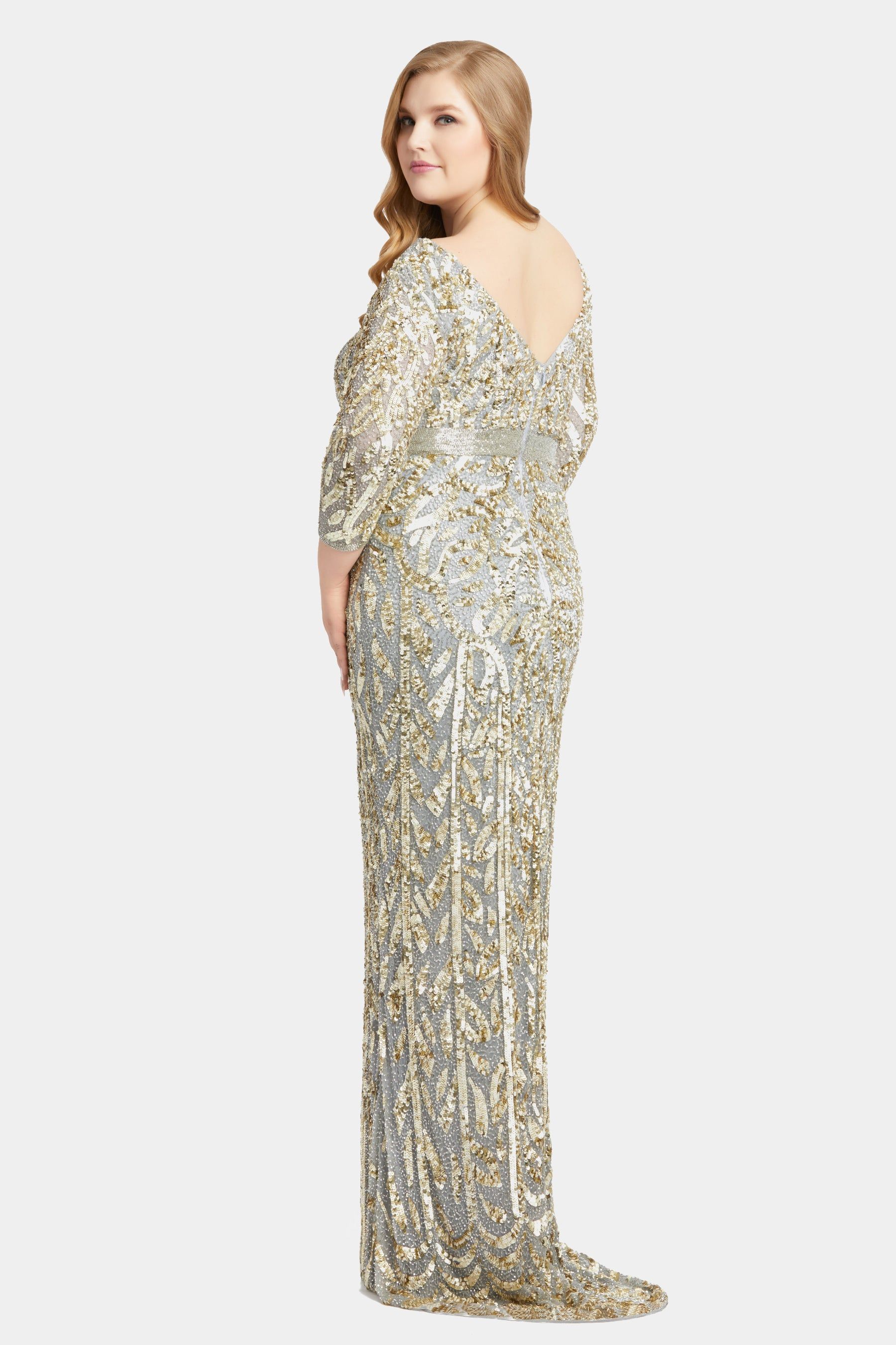 Long Sleeve Column Gown sold by Lord & Taylor product image thumbnail 7