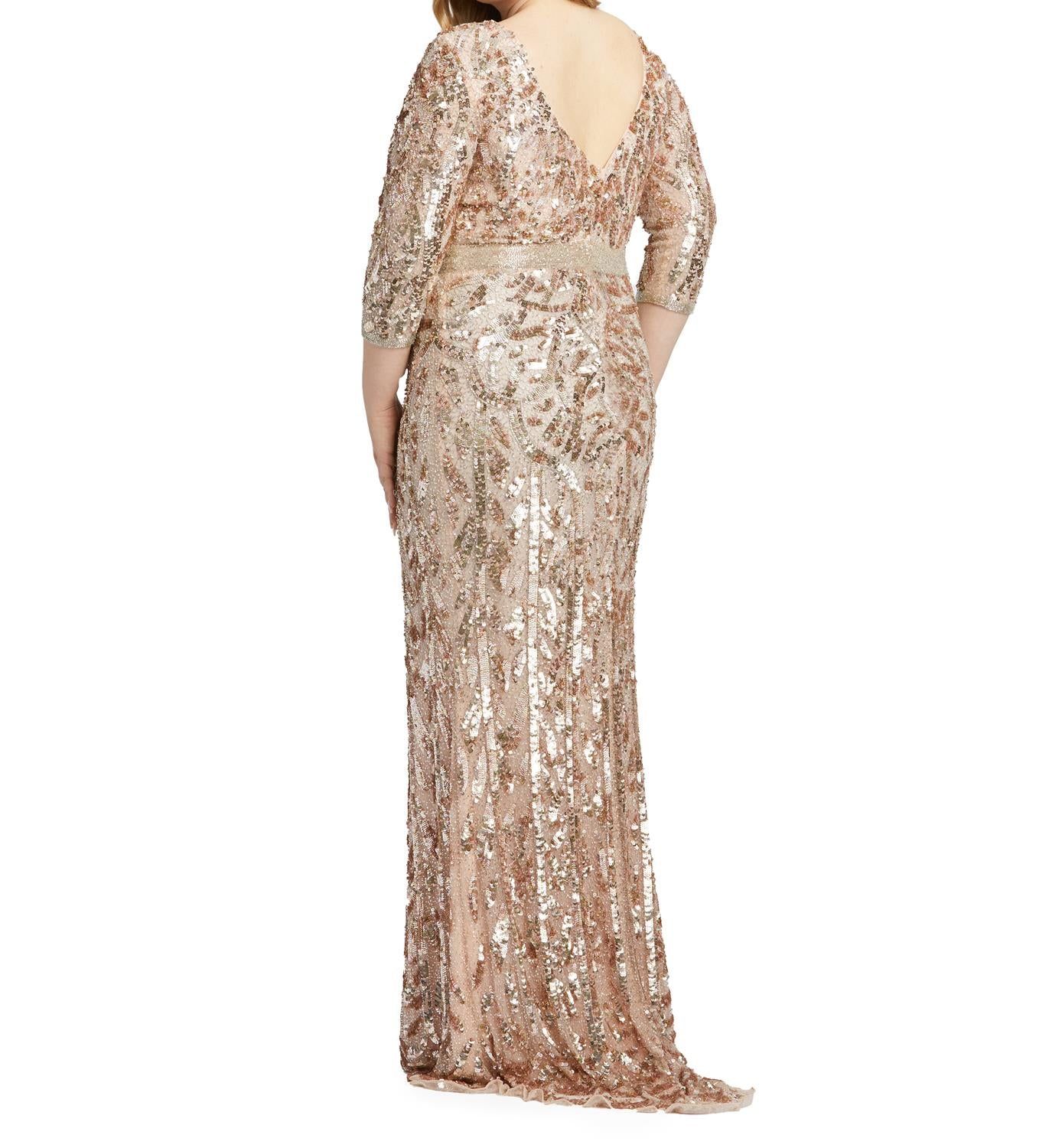 Long Sleeve Column Gown sold by Lord & Taylor product image thumbnail 2