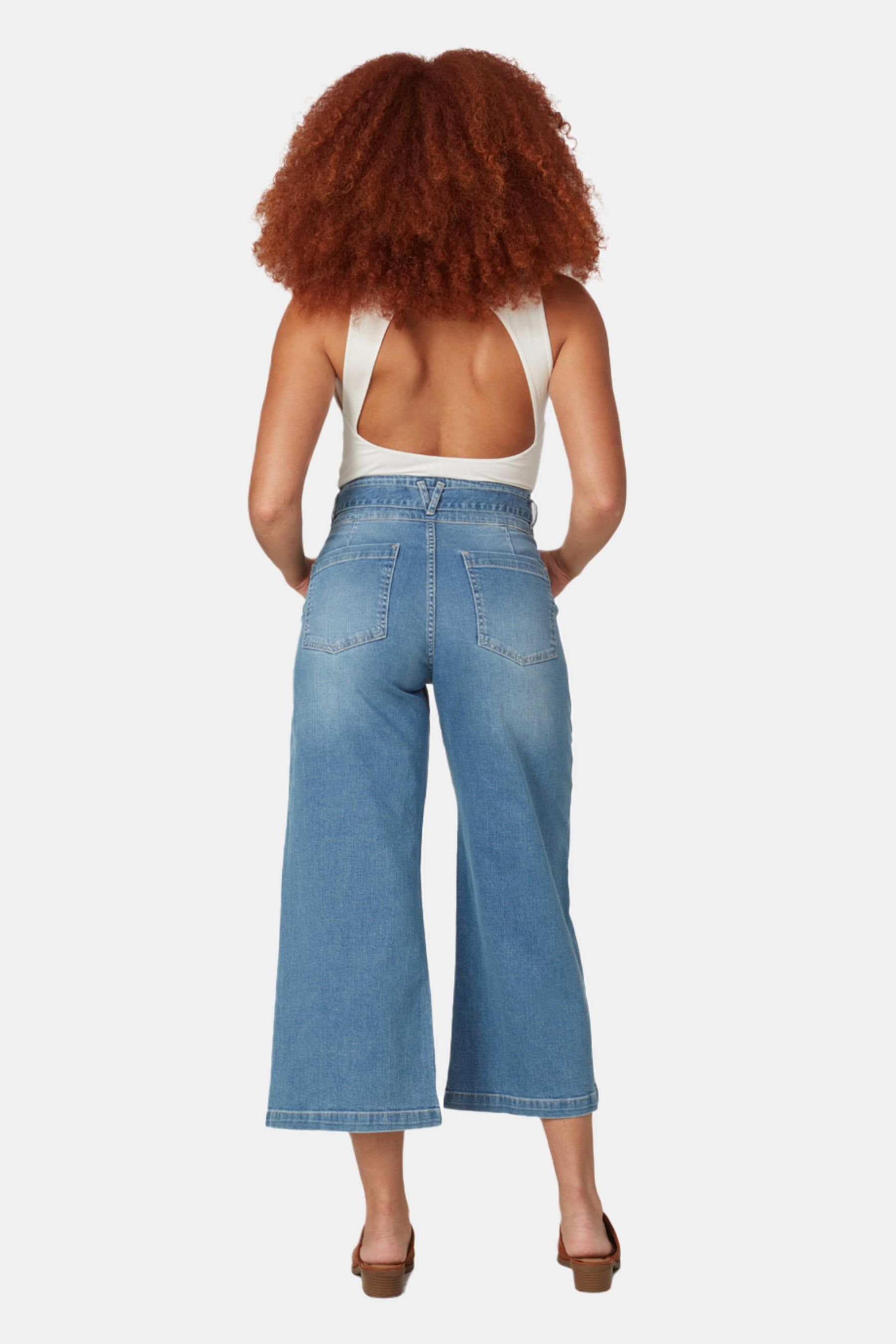 Milan Ultra-High Rise Wide Leg Jeans sold by Lord & Taylor product image thumbnail 4