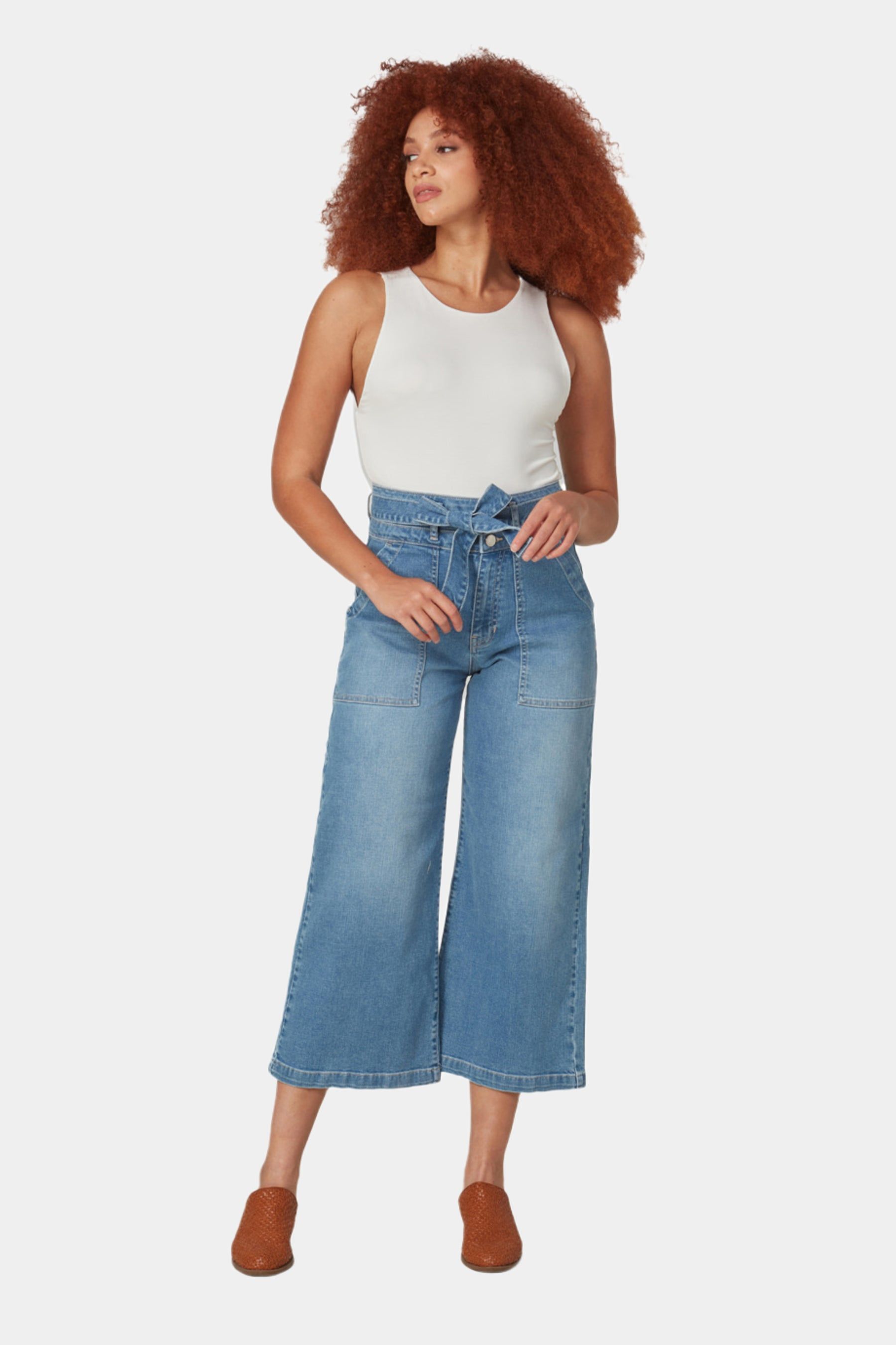 Milan Ultra-High Rise Wide Leg Jeans sold by Lord & Taylor