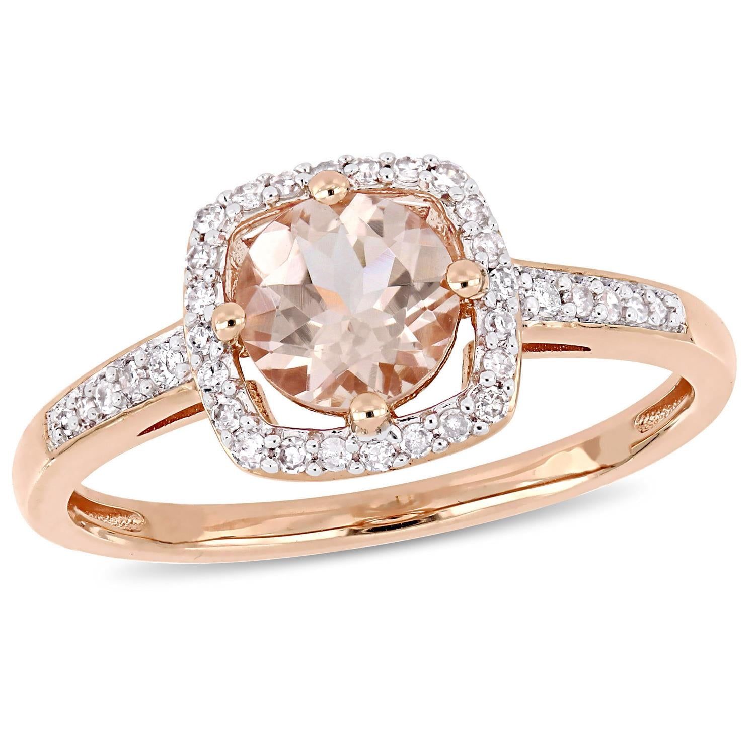 10K Rose Gold Morganite and Diamond Ring sold by Lord & Taylor product image thumbnail 2