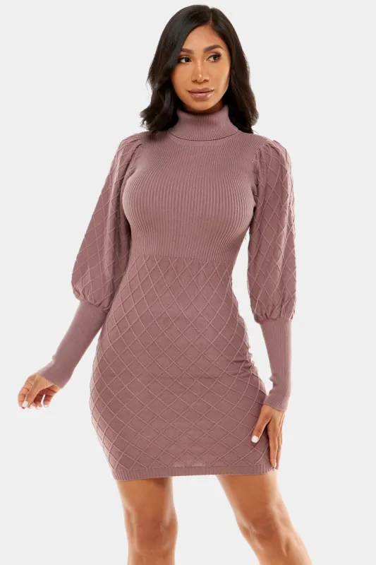 Puff Sleeve Quilted Sweater Dress sold by Lord & Taylor