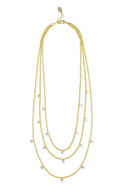3 Layer Cubic Zirconia Necklace sold by Lord & Taylor