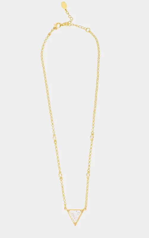 Triangle + CZ Accent Necklace sold by Lord & Taylor
