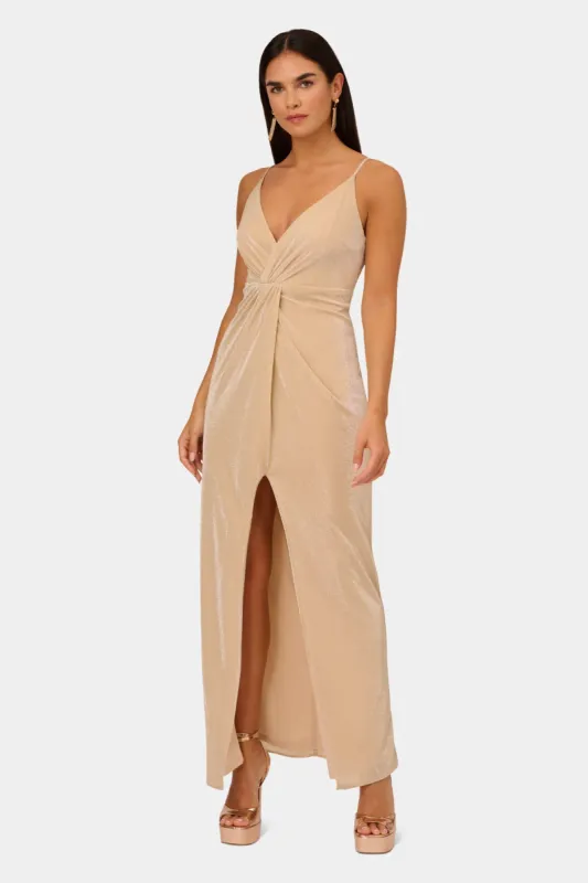 V-Neck Lurex Knit Gown sold by Lord & Taylor