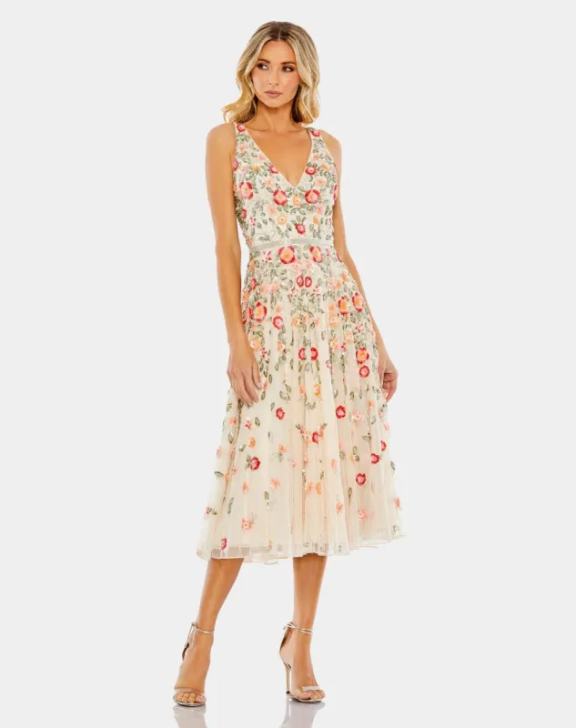 Deep V Midi Dress sold by Lord & Taylor
