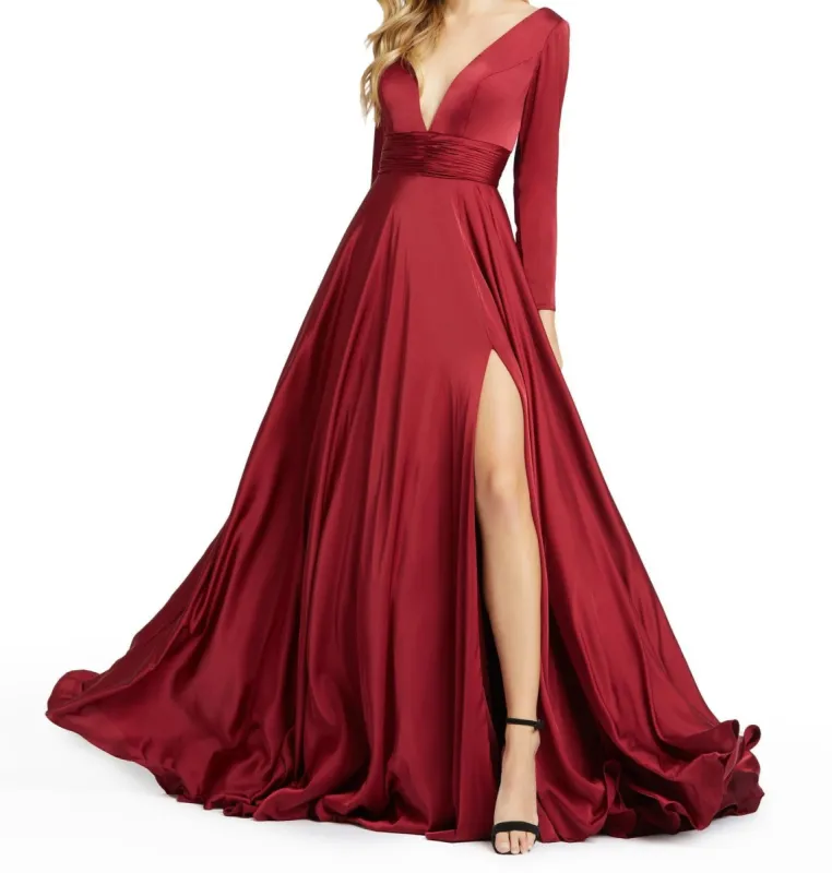 Long Sleeve A-Line Gown sold by Lord & Taylor