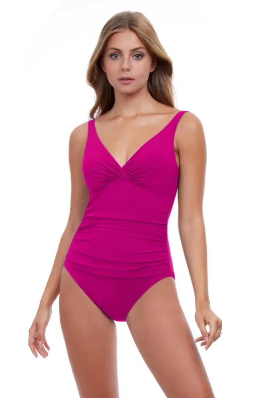 Tutti Frutti V-Neck One Piece Swimsuit made by Profile By Gottex