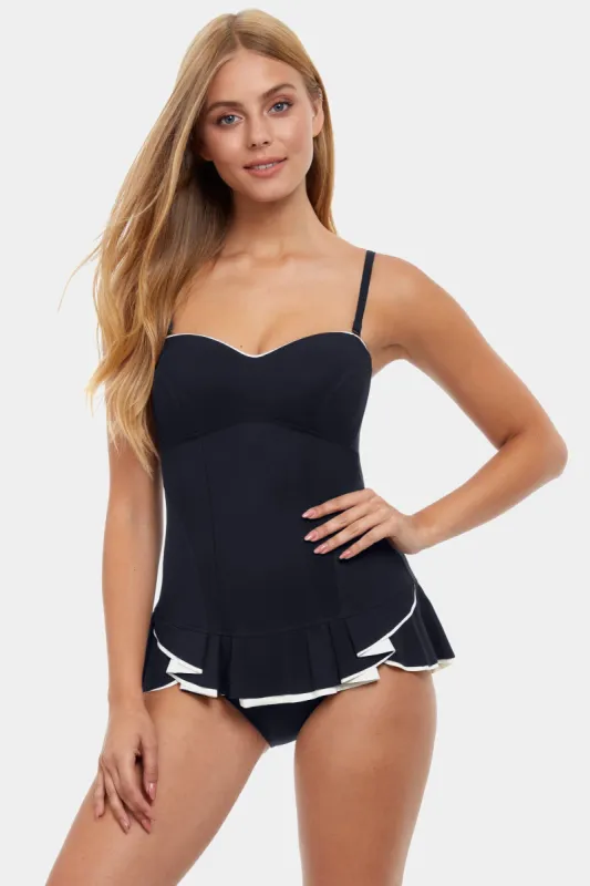 Belle Curve Bandeau One Piece Swimdress sold by Lord & Taylor