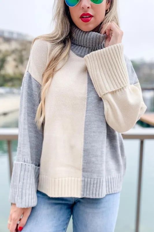 Color Block Turtleneck Knit Sweater sold by Lord & Taylor