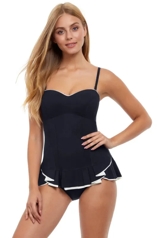 Belle Curve Bandeau Peplum Swimdress sold by Lord & Taylor