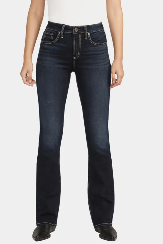 Avery High Rise Curvy Fit Slim Bootcut Jeans sold by Lord & Taylor