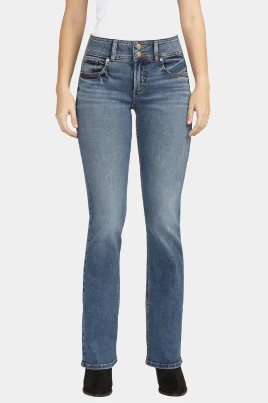 Suki Mid Rise Curvy Fit Slim Bootcut Jeans sold by Lord & Taylor