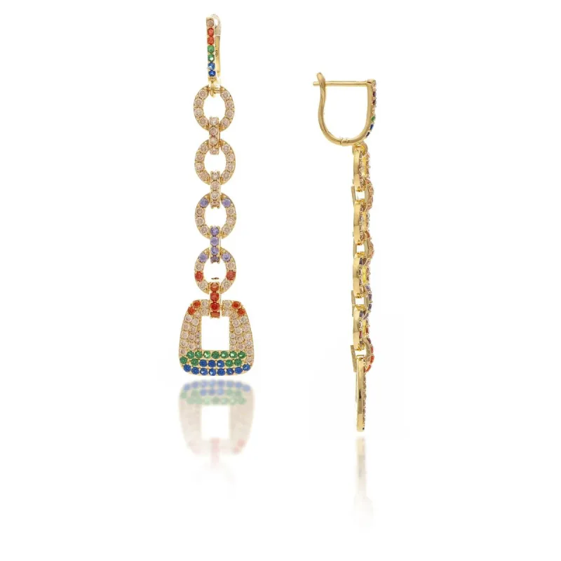 Rainbow Crystal Earrings sold by Lord & Taylor