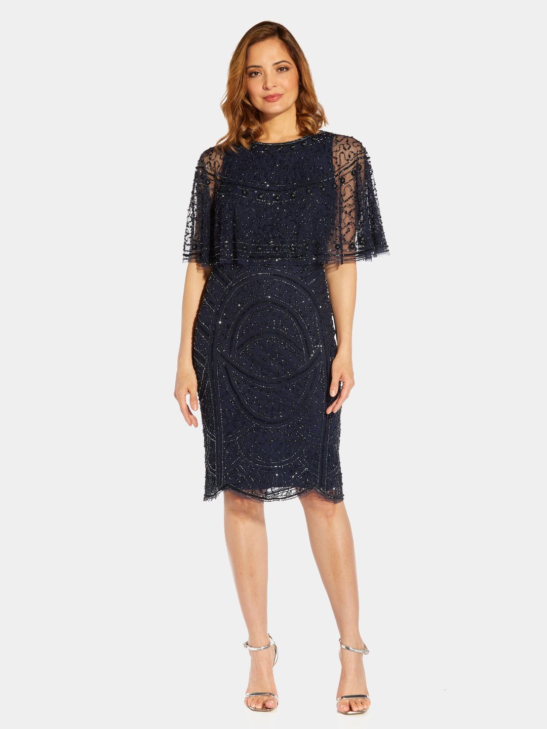 Cape Beaded Sheath Dress sold by Lord & Taylor