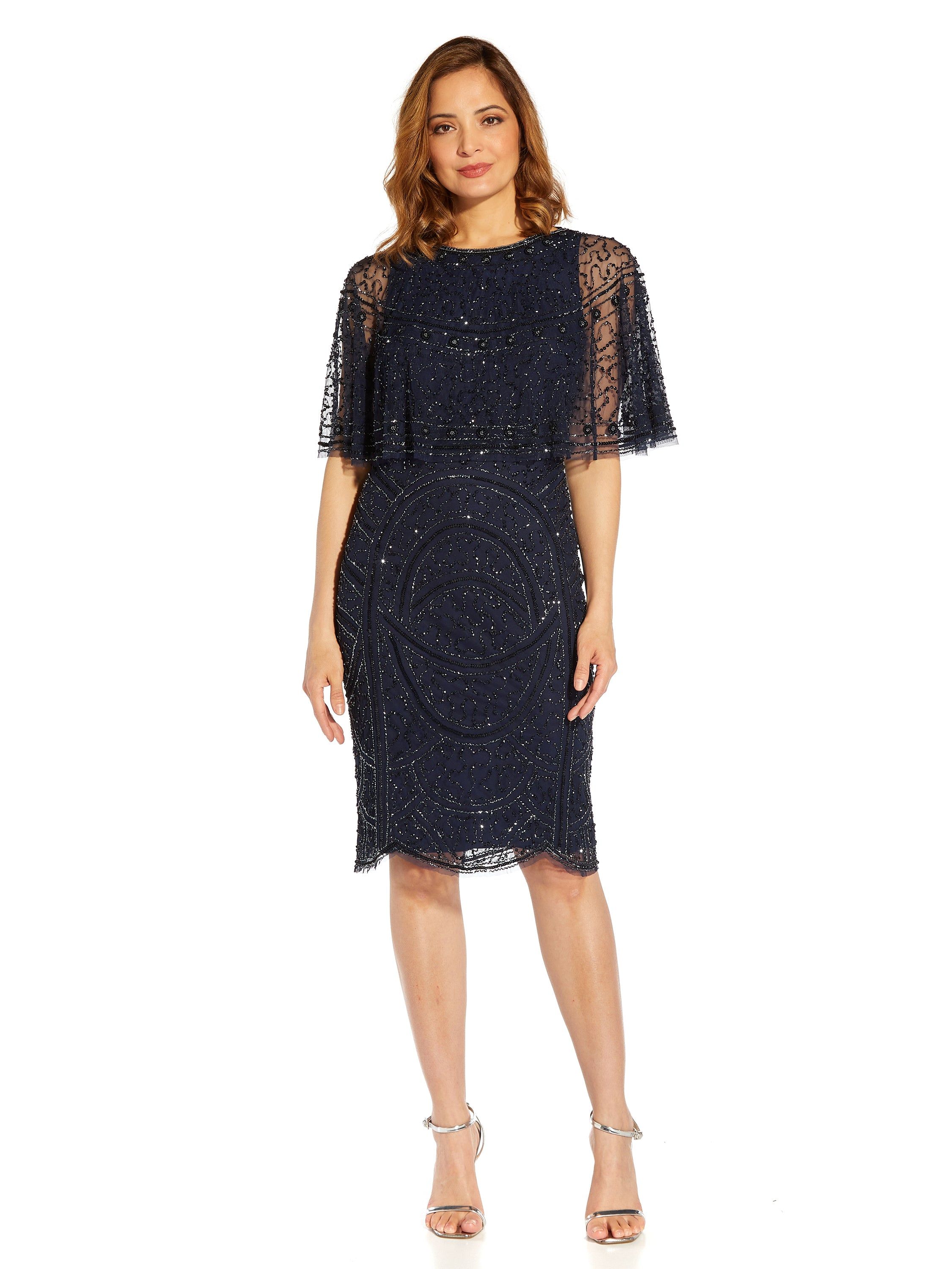 Cape Beaded Sheath Dress sold by Lord & Taylor product image thumbnail 5