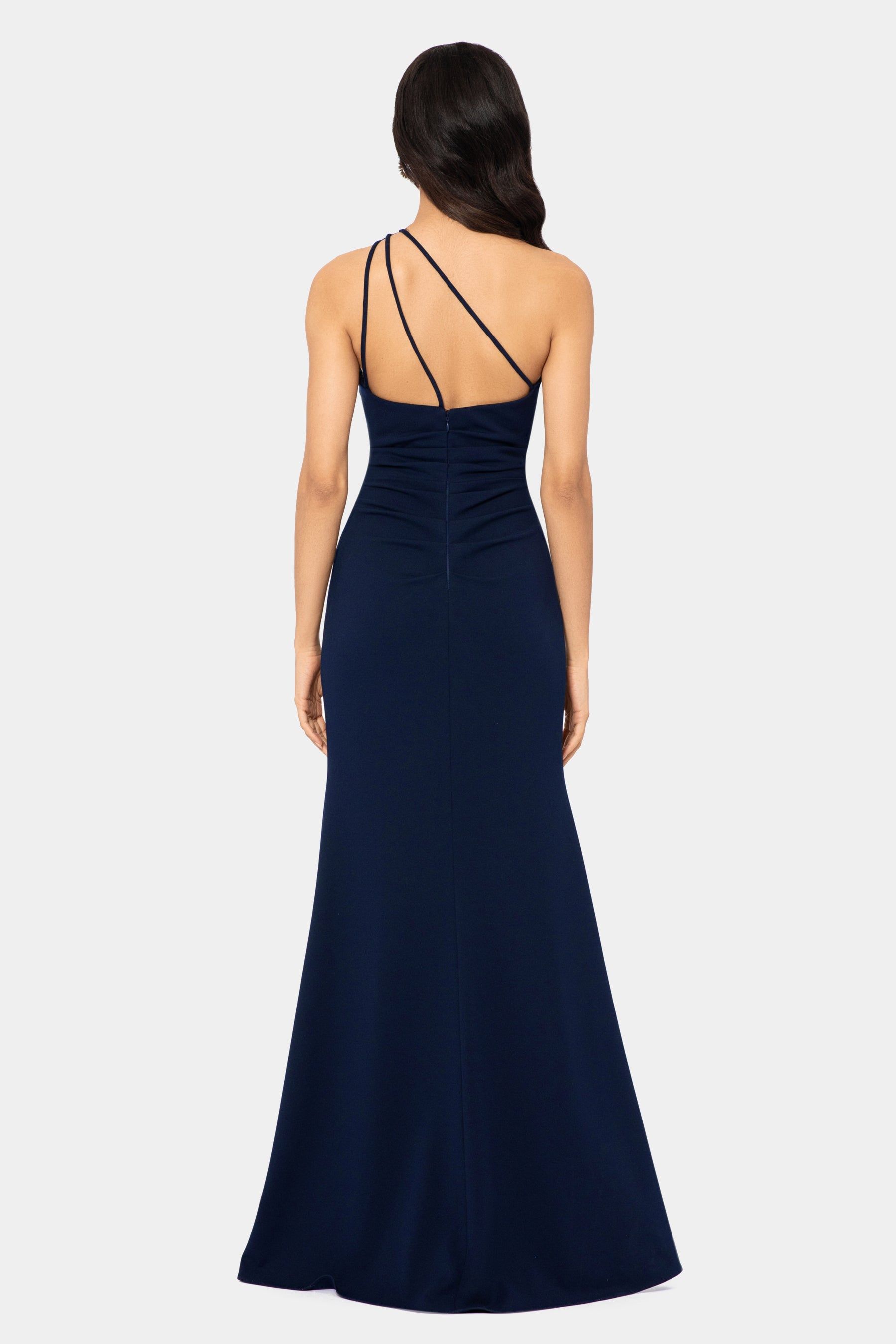 Long One Shoulder Cutout Scuba Crepe Dress sold by Lord & Taylor product image thumbnail 2