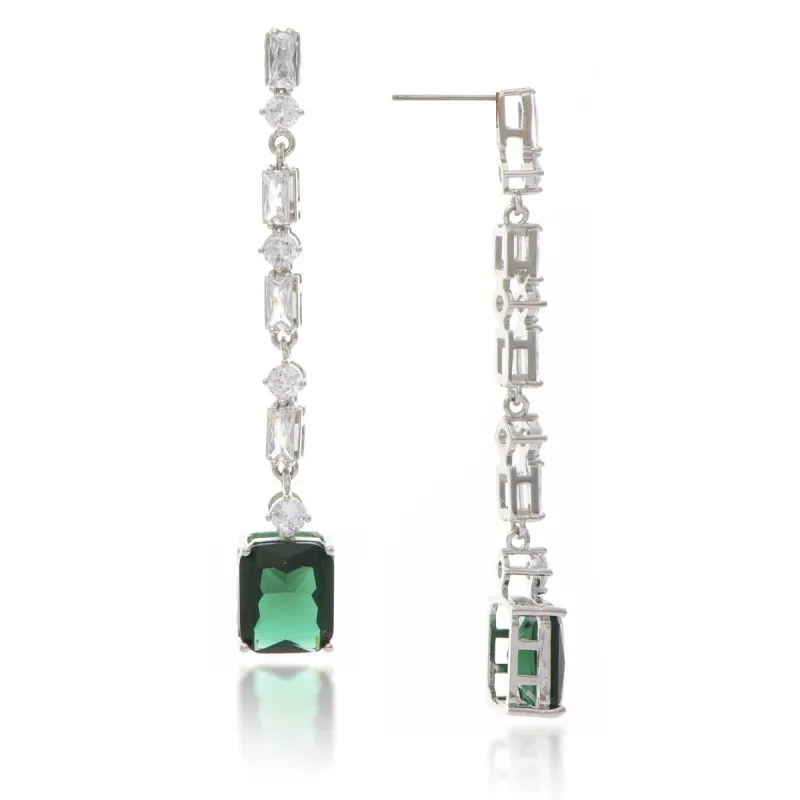 Emerald Crystal Cubic Zirconia Earrings sold by Lord & Taylor