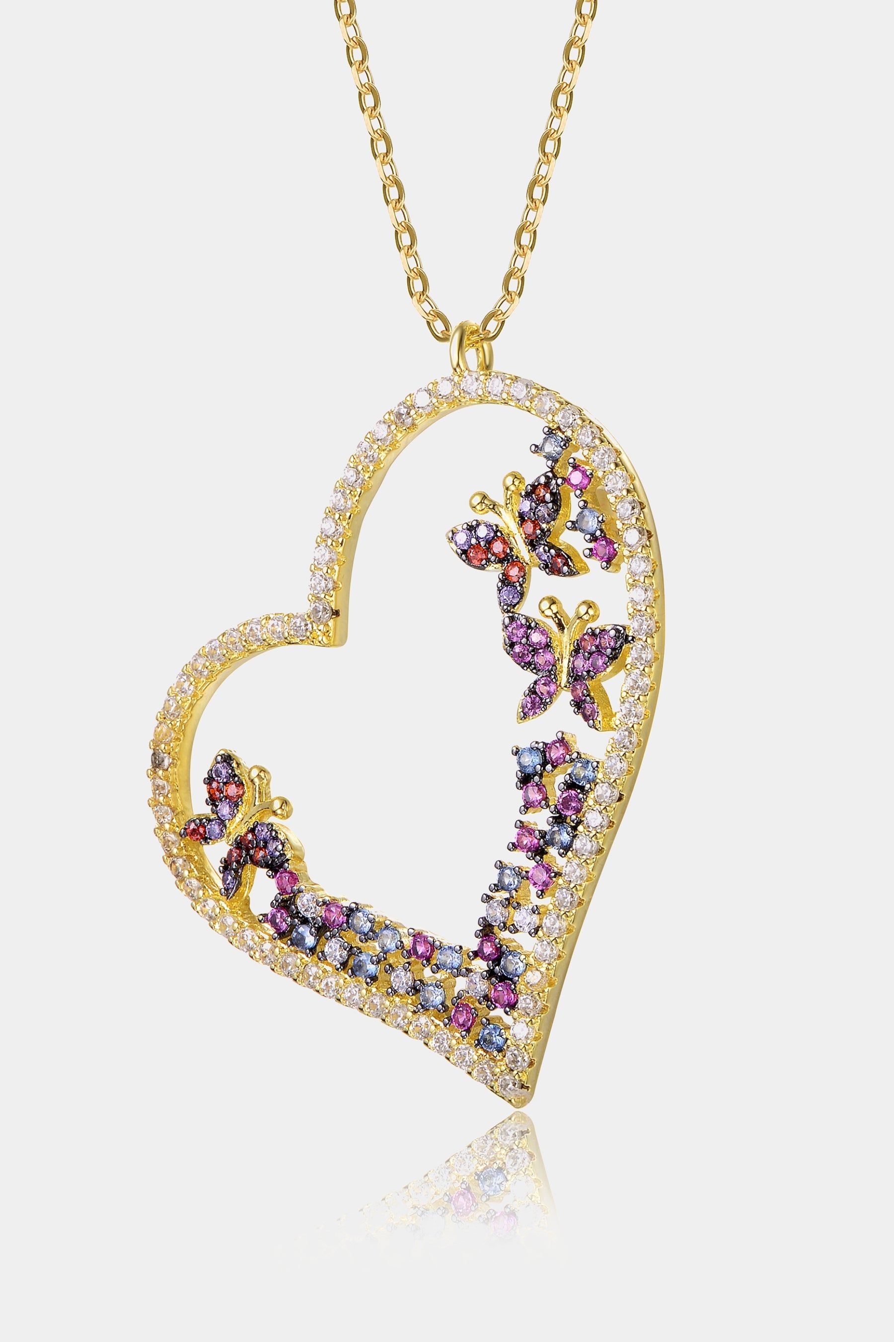 Multi Colored CZ Heart Necklace sold by Lord & Taylor product image thumbnail 4
